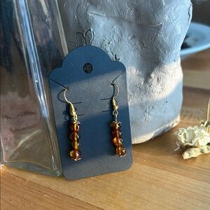 Amber Beaded Earrings
